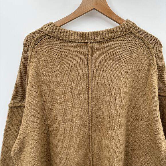 Free People Brookside Tunic Sweater Knit in Desert Camel Size M - Picture 6 of 11